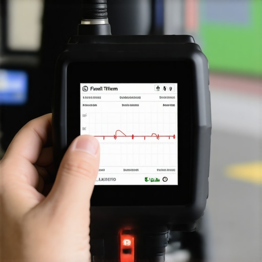 Professional vehicle diagnostic tool displaying real-time engine sensor data