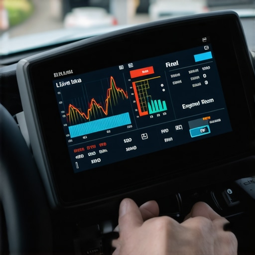 Live Fuel Trim Data Analysis OBD-II scanner showing real-time fuel trim adaptations and engine diagnostics data