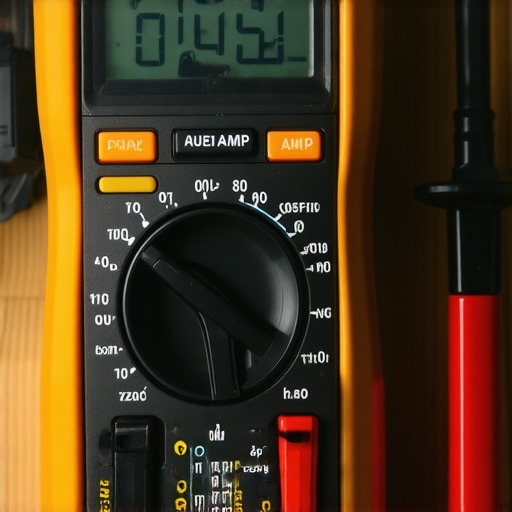 A digital multimeter measuring a 450 milliamp parasitic battery drain on a modern vehicle.