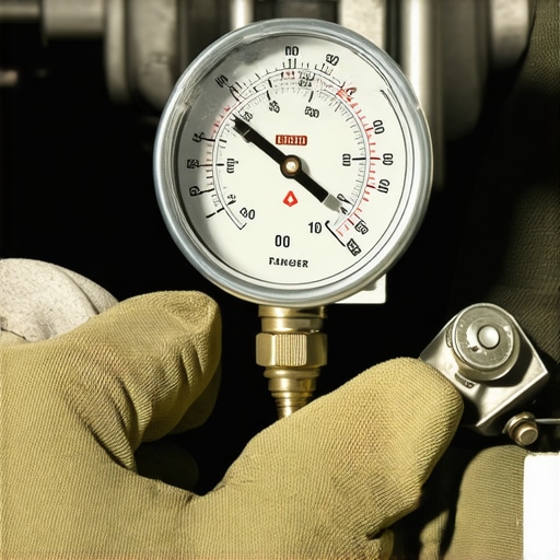 Mechanical Oil Pressure Gauge Test A technician performing a manual oil pressure test on an engine to verify dashboard sensor accuracy.