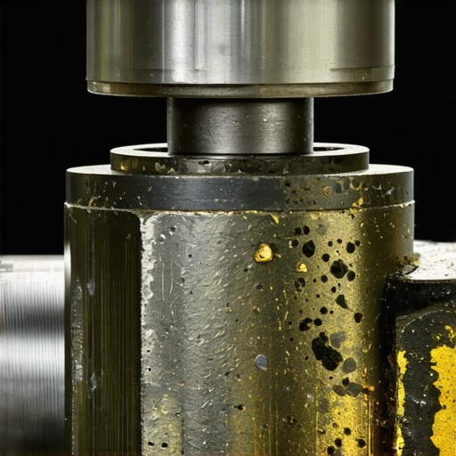 Detailed view of transmission solenoid stiction caused by degraded fluid and metallic debris.