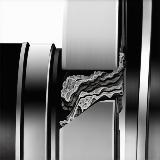 Microscopic view of wheel bearing spalling Macro shot of damaged wheel bearing raceway showing metal fatigue