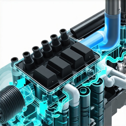 Cutaway diagram showing fuel vapor management through an EVAP canister and purge valve.