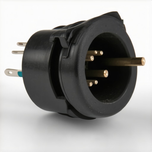 Modern Electronic Map-Controlled Thermostat Components Cross-section view of an electronic car thermostat with a heating element connector.