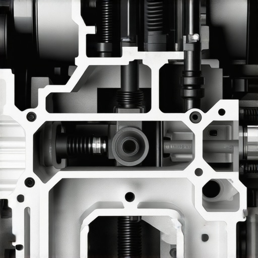 Close-up view of a vehicle's transmission valve body showing the intricate hydraulic channels and solenoids.