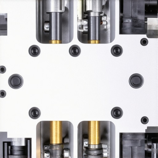 Intricate hydraulic channels and solenoids of a modern vehicle transmission valve body.