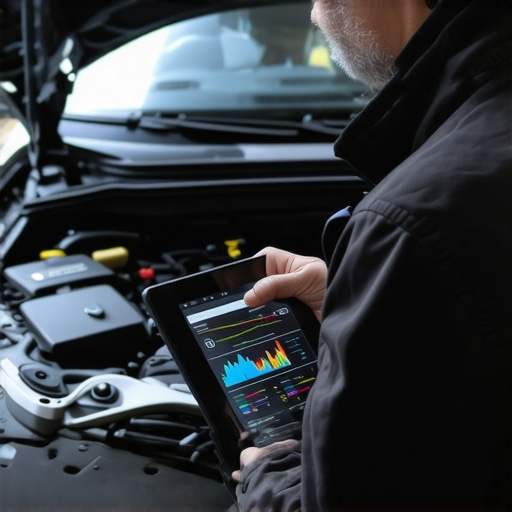 Post-Detailing Diagnostic Verification Technician checking live engine data after a professional engine cleaning to ensure sensor integrity.
