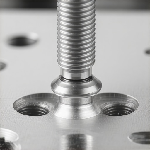 Close up of center punch being used on a broken bolt for extraction