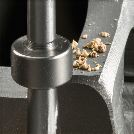 A technician using a left-hand drill bit to extract a sheared fastener from an aluminum housing.