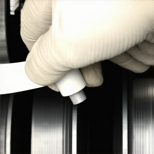 Technician using a specialized tool to install a stretch-fit serpentine belt on a car engine.