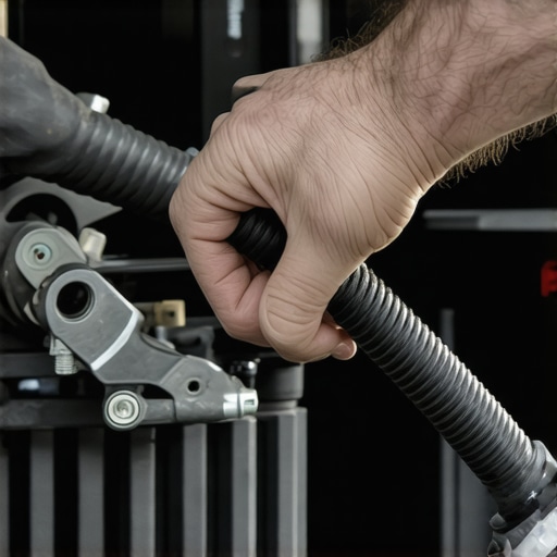 Professional Inspection of Radiator Hose for ECD A technician performing a car service by inspecting a radiator hose for internal damage.