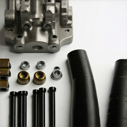 Professional brake hardware and caliper components New stainless steel brake clips and hardware on a workbench