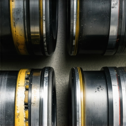 Close-up view of scored metal engine bearings illustrating the results of oil starvation.