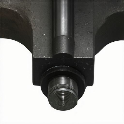 Worn and dry slip-yoke splines on a vehicle driveshaft.