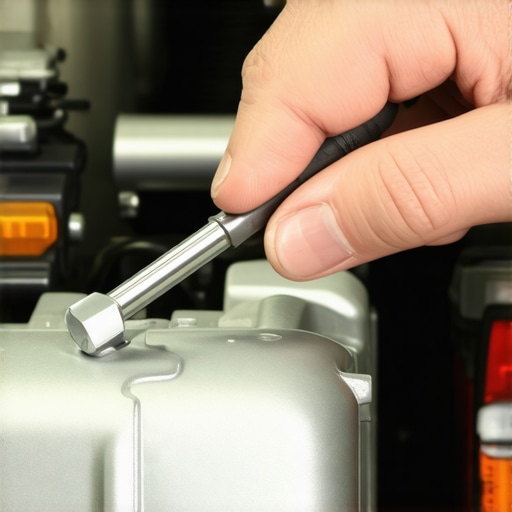 Testing Alternator Magnetism with a Screwdriver A technician performing a magnetic induction test on a vehicle alternator using a steel tool.