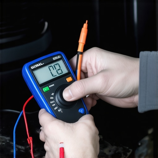 Testing Brake System Ground Wires Mechanic testing ABS electrical ground with a multimeter