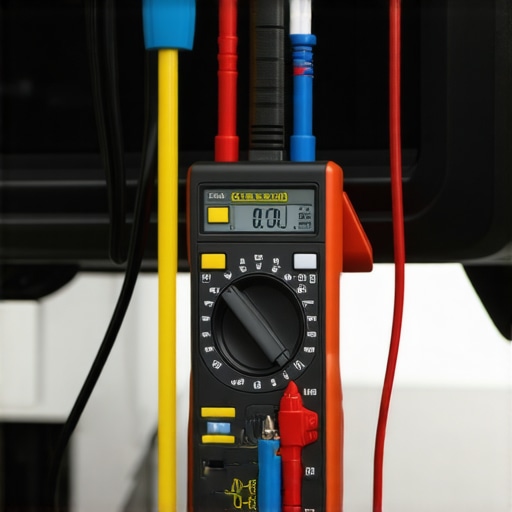 Testing Fuel Pump Voltage Integrity A technician using a multimeter to check voltage drop on a fuel system circuit.