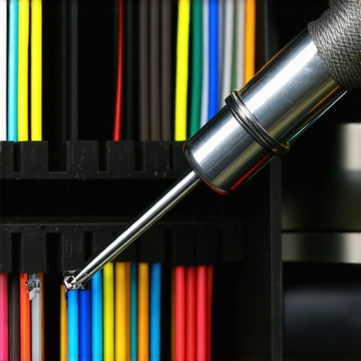 Close-up of a technician performing a drag test on a car wiring harness connector to find loose electrical pins.