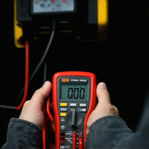 Mechanic checking car battery health to prevent service monitor errors.