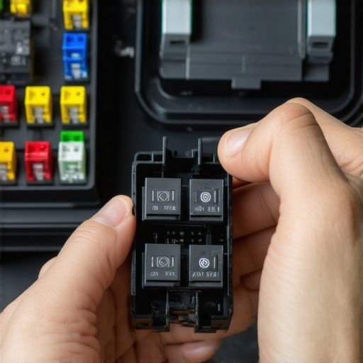 Mechanic swapping automotive relays to diagnose a no-start condition.