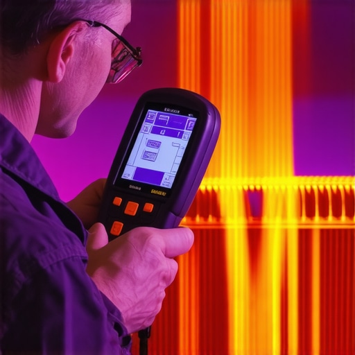 Thermal Diagnostic Inspection of Transmission Cooling System A technician uses a thermal camera to check for heat restrictions in a car's cooling lines.