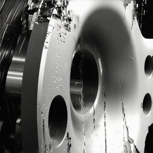 Detailed view of turbocharger internal cooling and oil passages.