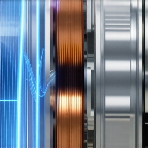 High-detail view of alternator copper windings and magnetic field visualization