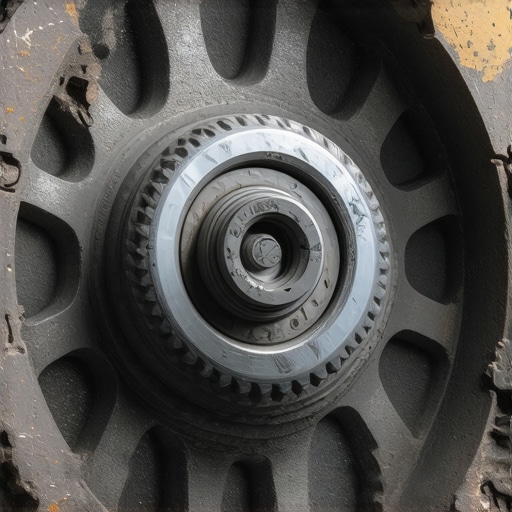 Close-up of damaged teeth on a vehicle flywheel preventing starter engagement