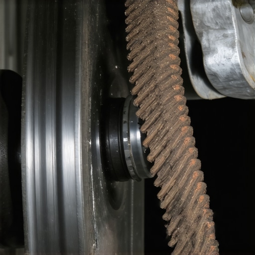 Worn serpentine belt on a power steering pump Close-up of a cracked drive belt causing power steering issues